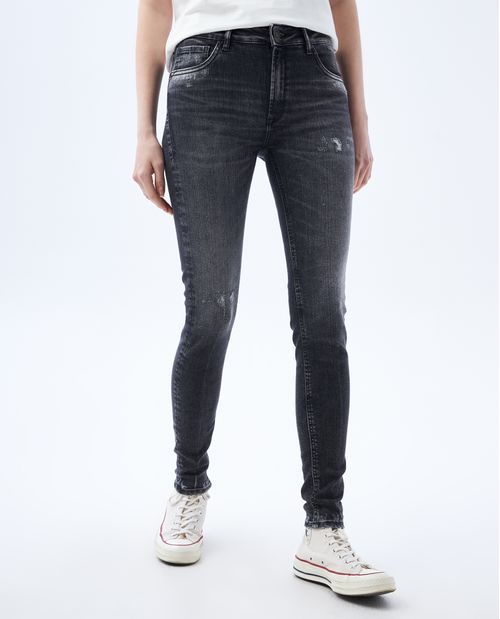 Jean Jegging fit tono negro para mujer