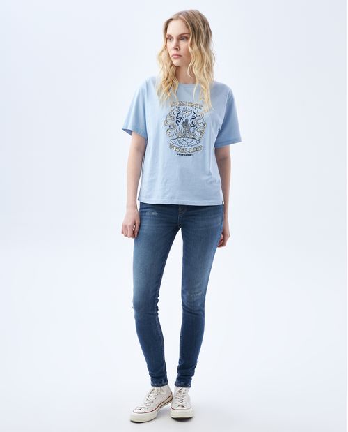 Jean Jegging fit con raspones localizados para mujer
