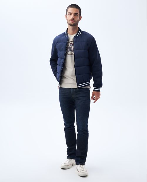 Jean Slim and Straight fit tono oscuro para hombre