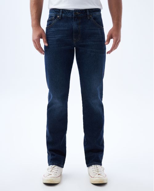 Jean Slim and Straight fit tono oscuro para hombre