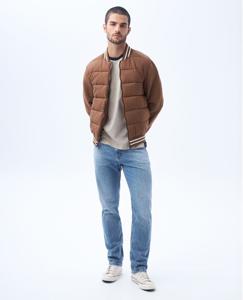 Jean Slim and Straight fit tiro bajo para hombre