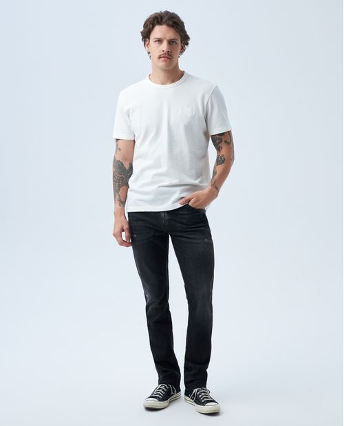 Jean Slim and Straight fit bota recta para hombre