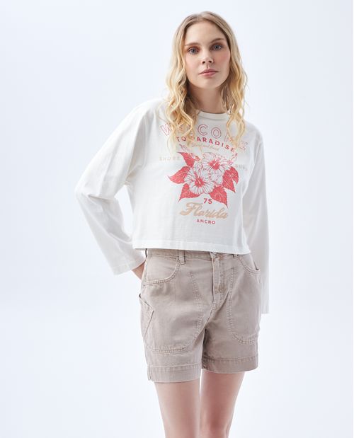 Camiseta manga larga para mujer