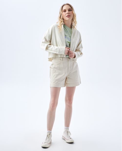 Chaqueta con cortes decorativos para mujer