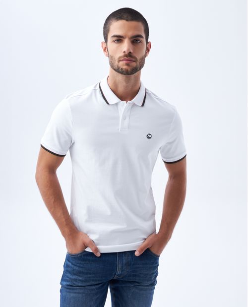 Polo con diseño bordado para hombre