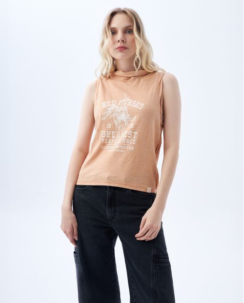 Camiseta manga sisa para mujer