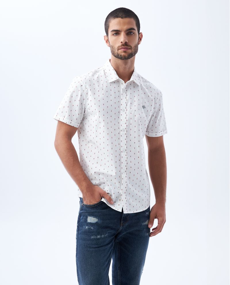 Camisa con mini print para hombre Compra Online