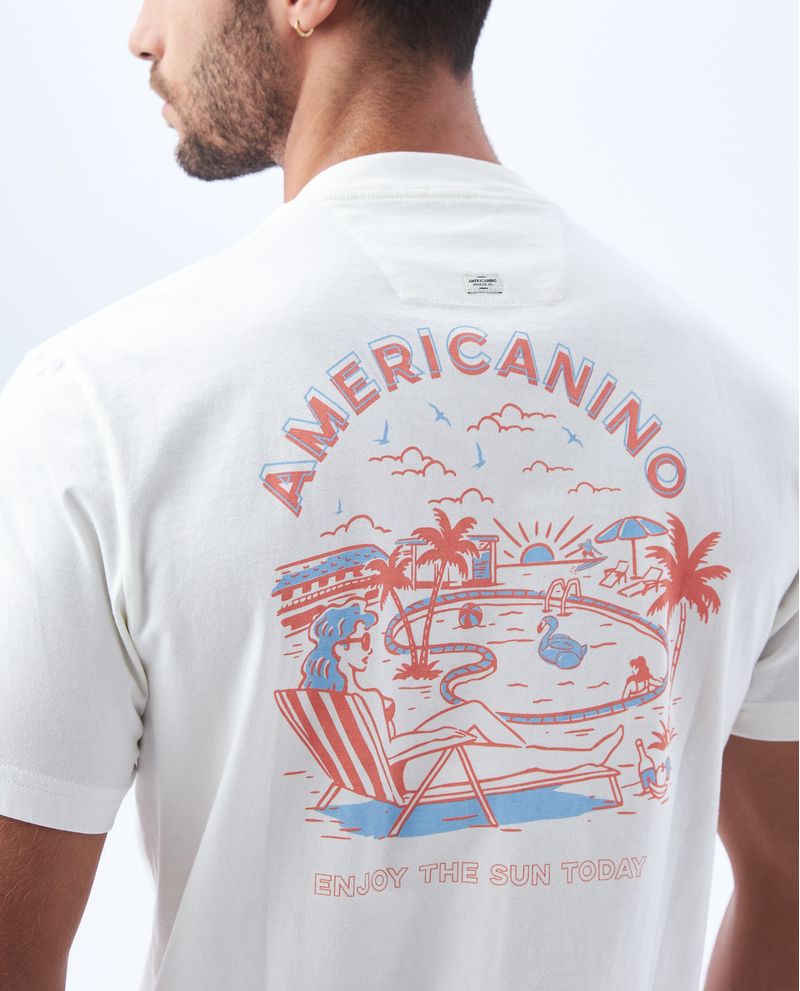 Camiseta con estampado en posterior para hombre Tienda Online