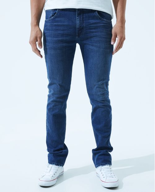 Jean Slim and Straight fit tono medio para hombre