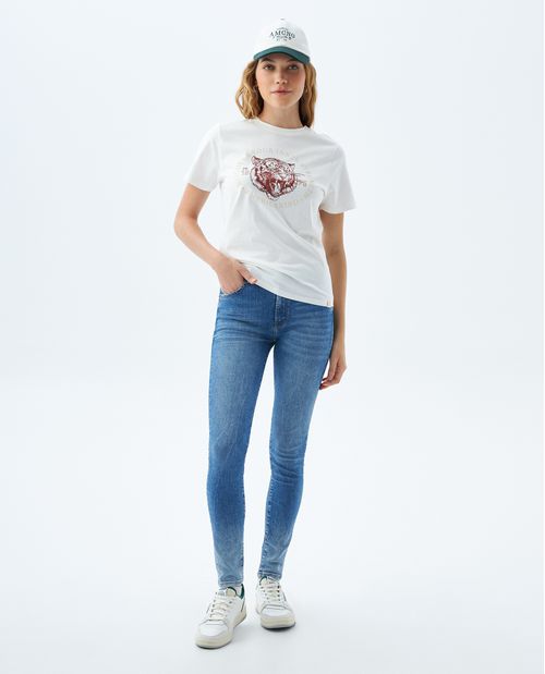 Jean Jegging de tiro medio para mujer