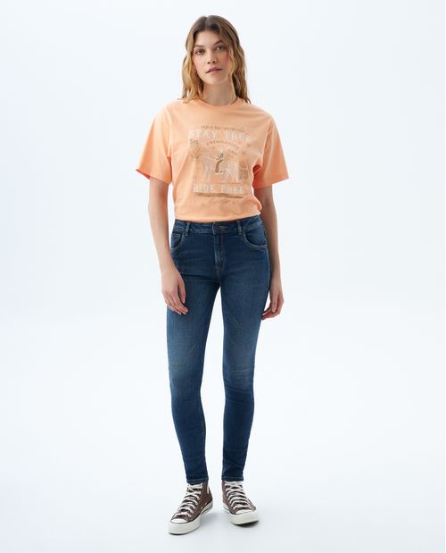 Jean Jegging con desgastes para mujer