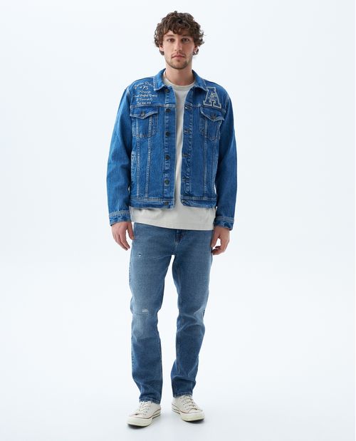 Chaqueta Trucker bordada para hombre