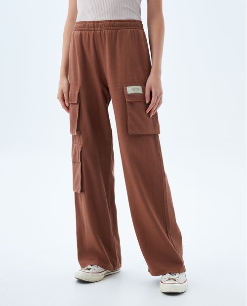 Pantalón cargo bota amplia para mujer