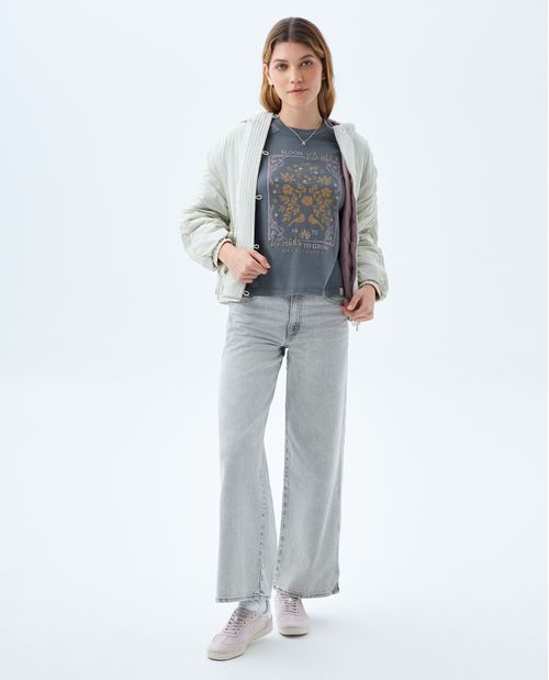 Camiseta classic estampada para mujer