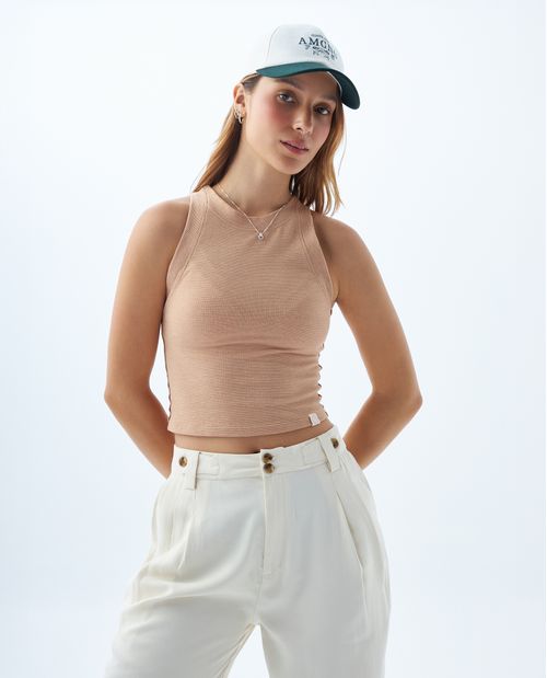 Camiseta manga sisa para mujer