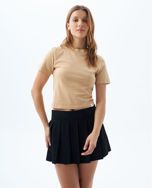 Camiseta con detalle bordado para mujer
