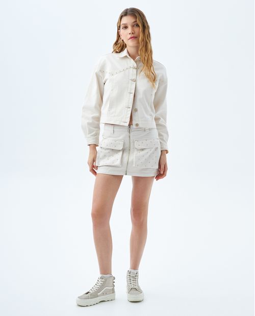 Chaqueta Trucker con taches para mujer