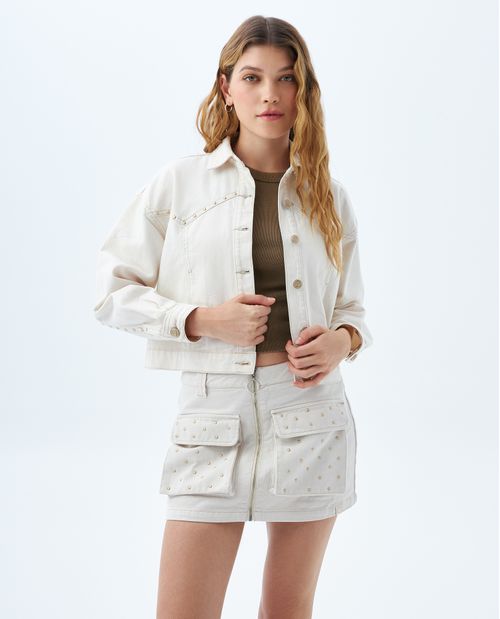 Chaqueta Trucker con taches para mujer