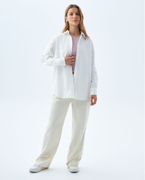 Camisa manga larga de botones para mujer