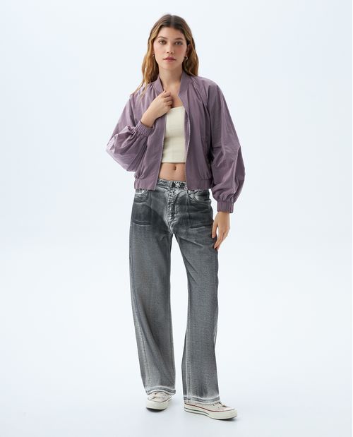 Chaqueta bomber manga amplia para mujer