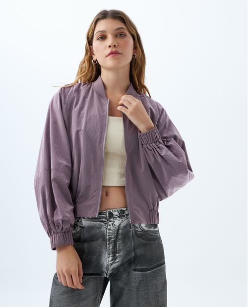 Chaqueta bomber manga amplia para mujer
