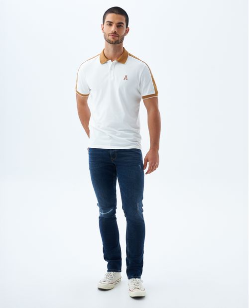 Polo Slim con aplique para hombre