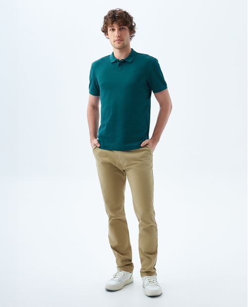 Polo con tela texturizada para hombre