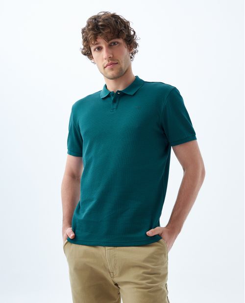 Polo con tela texturizada para hombre