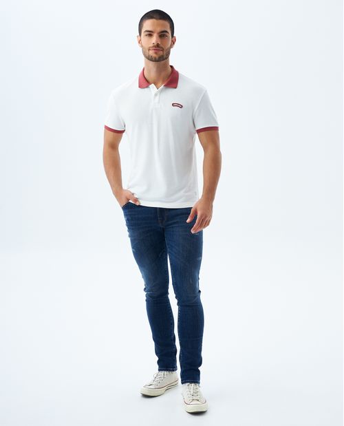 Polo con detalles al contraste para hombre