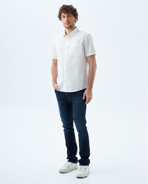 Camisa con bolsillo de parche para hombre