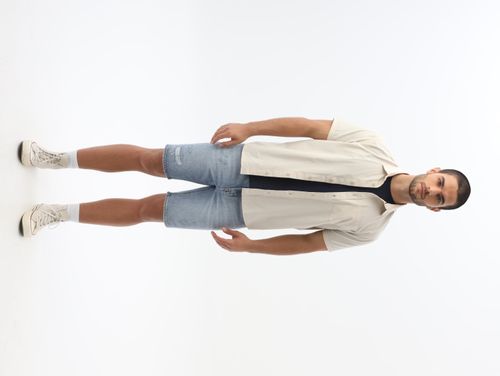 Camisa con bolsillo de parche para hombre
