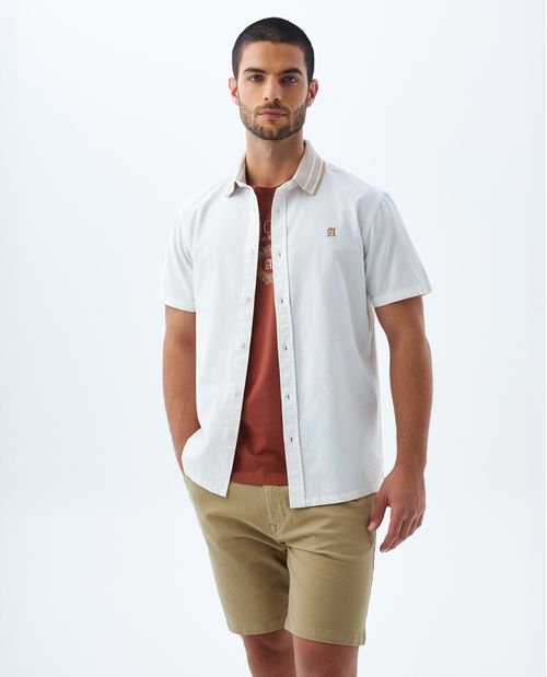 Camisa cuello polo tejido para hombre