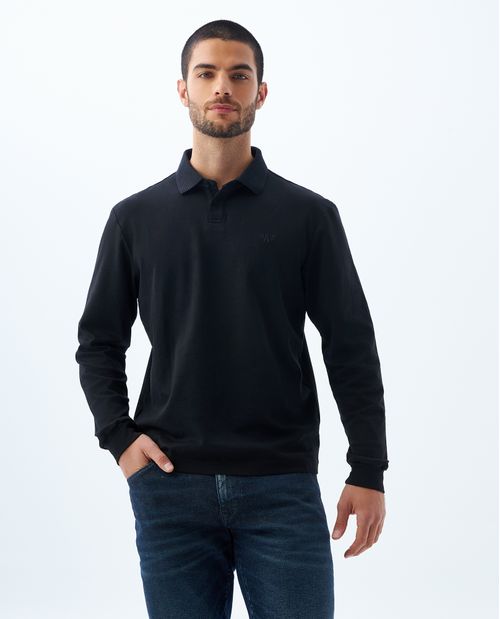 Camiseta polo manga larga para hombre