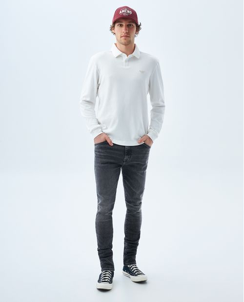 Camiseta polo manga larga para hombre