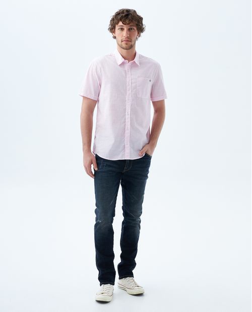 Camisa con diseño a rayas para hombre