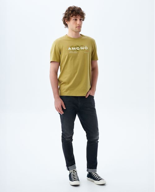 Camiseta con diseño en frente para hombre
