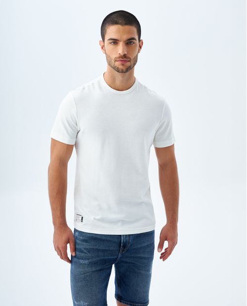 Camiseta de tela con textura para hombre