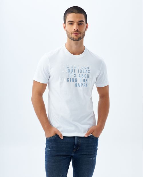 Camiseta con diseño en frente para hombre