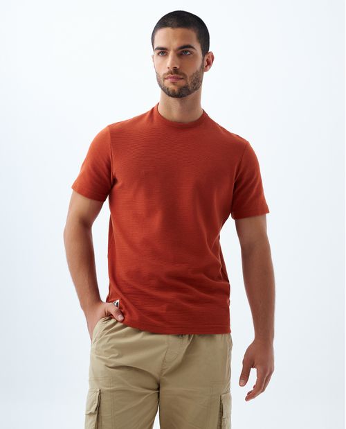 Camiseta de tela con textura para hombre