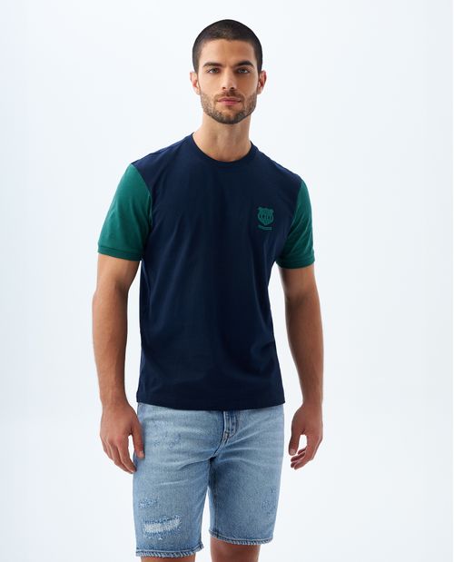 Camiseta en bloques de color para hombre