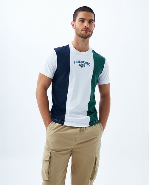 Camiseta con estampado frontal para hombre