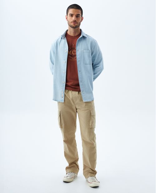 Camiseta Slim manga corta para hombre