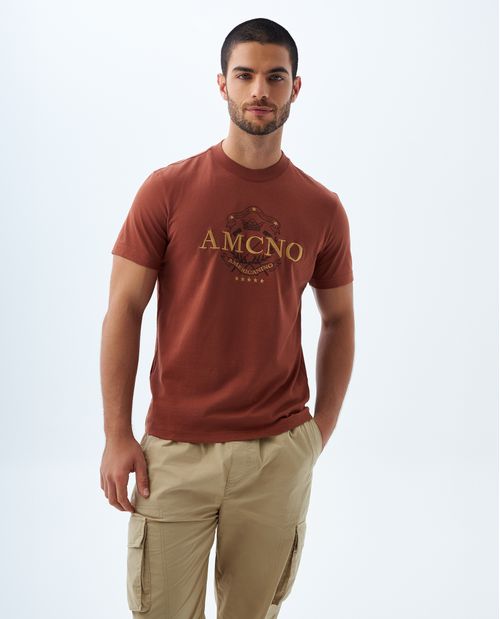 Camiseta Slim manga corta para hombre