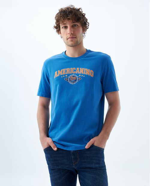 Camiseta manga corta con estampado para hombre
