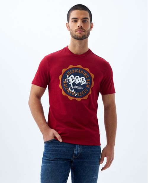Camiseta slim manga corta para hombre