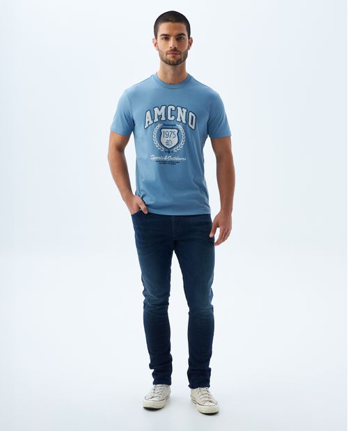 Camiseta slim manga corta para hombre