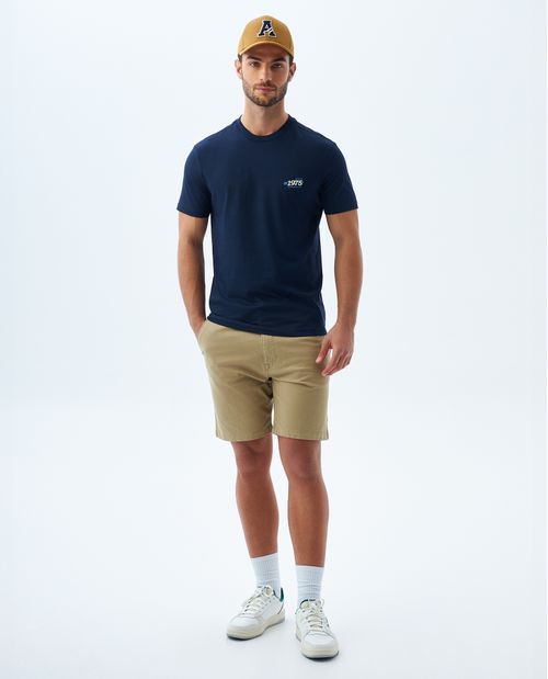Camiseta slim manga corta para hombre