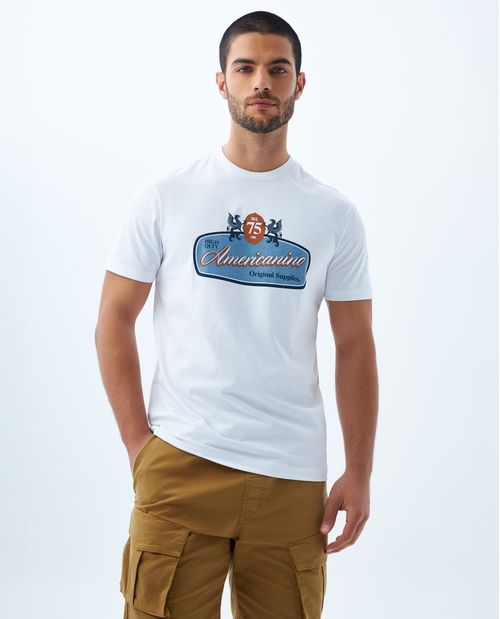 Camiseta slim manga corta para hombre