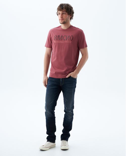 Camiseta slim manga corta para hombre