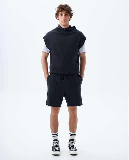 Bermuda tipo jogger en burda para hombre